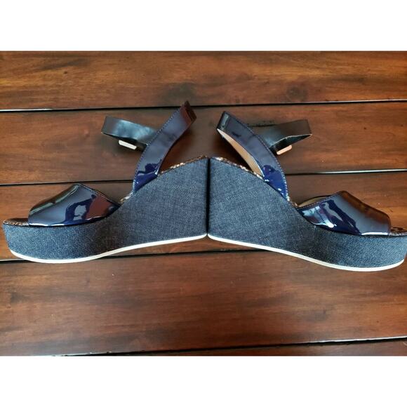 AGL Women's Blue Wedge Sandal N630002 Size 40 EU - Picture 7 of 9